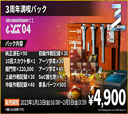 3周年満喫パックの中身